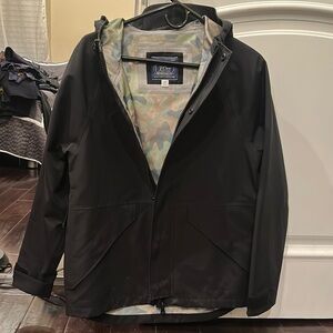 J. Crew New York Sportsmen’s Outfitter Black Rain Jacket with Camo Interior (XS)
